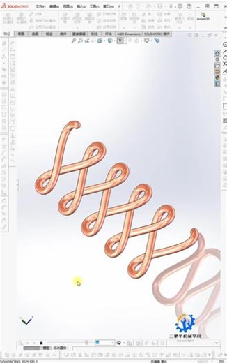 SolidWorks绘制8字螺纹线！ #SolidWorks#SolidWorks建模#solidworks教学#机械#机械设计