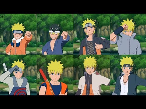 All Costumes & Unique Armor Breaks In Naruto Storm Series (Costume/ Outfits Evolution)