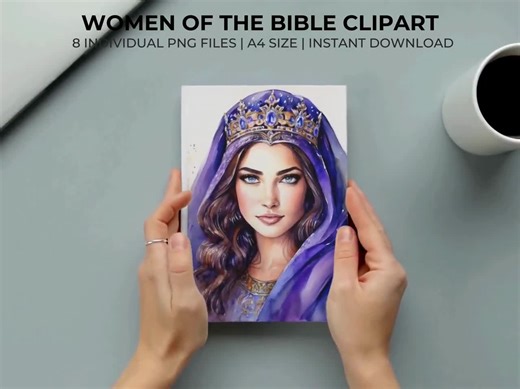Women of the Bible Clip Art Bundle Ruth, Queen Esther, Mary, Samaritan Woman, Naomi, Rahab, Martha, Deborah - Bible Journaling Clip Art - Etsy