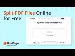 How to Split PDF Files Online for Free