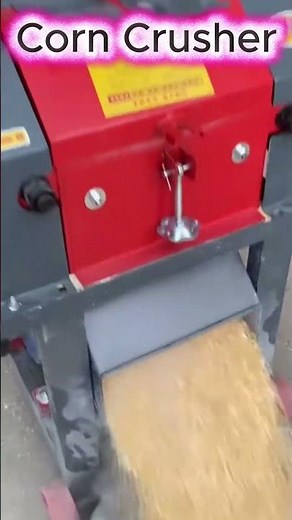 Corn Crusher Machine Demo – Crushing Dry Corn Kernels in Seconds#farmequipment #corncrusher