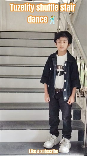 Magic dance🔥☠️|Tuzelity Stair dance|shuffle neon mode tuzelity shuffle dance#dancelikeyugga #ytshort