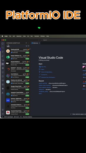 Cách cài PlatformIO IDE trong VSCode | Hướng dẫn nhanh cho người mới #shorts