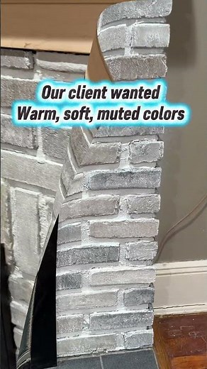 Custom fireplace makeover #anotherfauxbrickinthewall