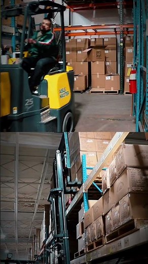 Aisle Master Forklift + Fork Extenders | Double Deep Racking