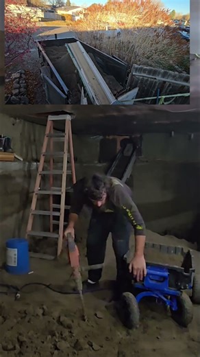 #digging #basementremodeling #diy #dirt #basementrenovation #crawlspace