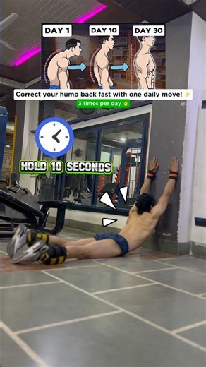 One easy move to correct your hump back at home🏠#humpback #sachinhrfitness #youtubeshorts #exercise
