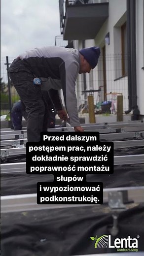 Montaż tarasu z wykorzystaniem słupów betonowych T-550 Betosystem #shorts