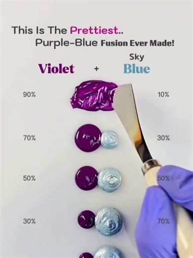 Stunning Sky Blue and Violet Color Blends for Artists