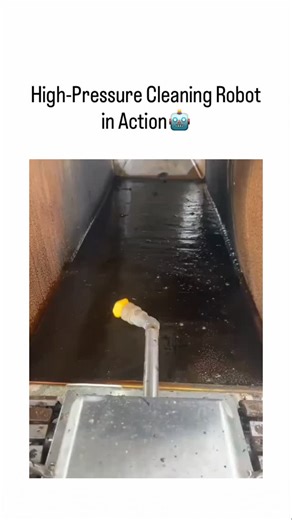 Elixo on Instagram: "- The post showcases a 10-second video of a high-pressure cleaning robot scrubbing grease from restaurant exhaust hoods, transforming a filthy metal surface into a spotless one using automated water jets. - Chinese text overlays advertise the robot’s efficiency for commercial kitchen maintenance, similar to models like the G31 or PC-G10, which reduce manual labor and fire risks from grease buildup. - Indonesian replies overwhelmingly praise the ease and speed of cleaning, in