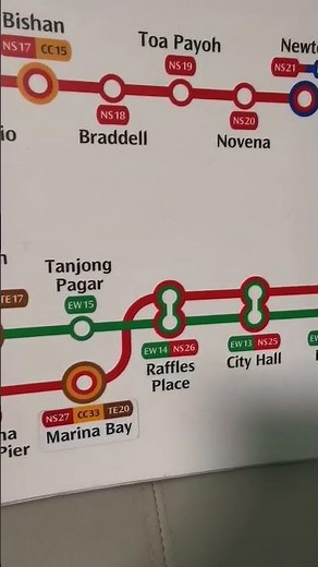 Showcase of the MRT Map usually showed in trains (Preserved from 317/318) #singapore #metro #mrt