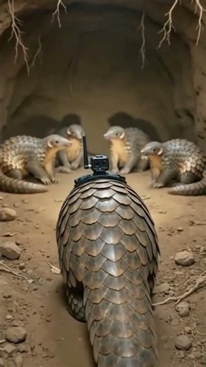 POV: Ground Pangolin 🐾A tiny camera mounted on a ground pangolin reveals a underground world tunnels
