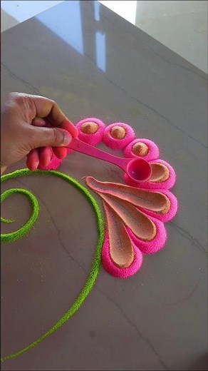 Easy rangoli designs for daily use || How to make rangoli