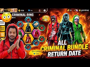 How To Get Free Criminal Bundle 🎁 | Ff Upcoming Events🎁 | Free Fire India 🇮🇳