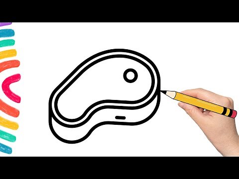 How to draw a steak|meat?🥩Cómo dibujar un filete|carne? Paano gumuhit ng steak|karne?