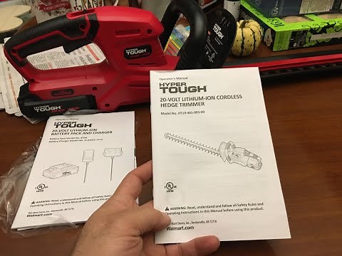 Let's read the manual Hyper Tough 20v 22" Hedge Trimmer cordless HT19-401-003-09