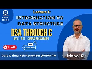 1. Introduction to Data Structure | Gate CSE | UGC NET Computer Science | Happy Coding