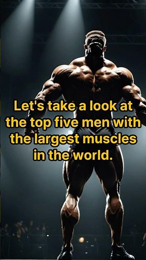 the top 5 men with the largest muscles in the world.
