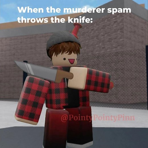 When the Murderer spams throws knife (MM2 animation) #roblox #murdermystery2 #mm2 #mm2roblox