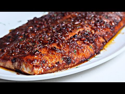 Quick and Easy Honey Garlic Baked Salmon.