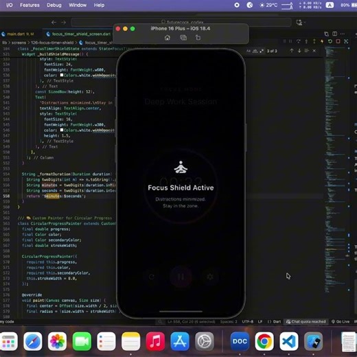 Focus Timer Shield Animation in #flutter