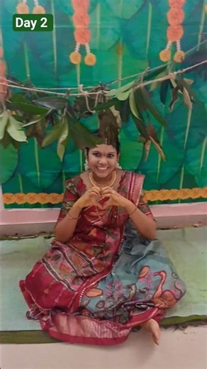 Day 2 of Mokshitha's Half saree function 😍 #traditional #halfsareefunction #shorts #youtubeshorts