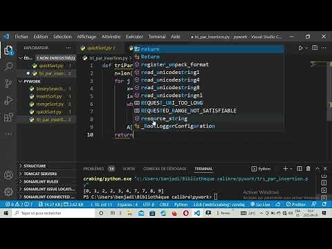 Tri par insertion II implémentation en python