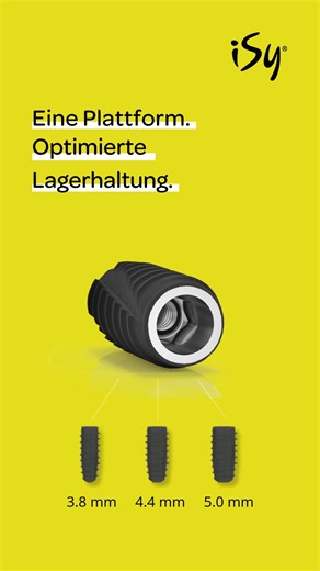 ✨ Egal, welchen Durchmesser dein iSy Implantat hat – die Implantat-Plattform ist immer gleich. Somit ist iSy für dich: ✅ ökonomisch ✅ übersichtlich ✅ platzsparend 👉 Mach’s dir iSy! #iSy#Camlog#WirsindImplantologie | Camlog