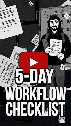 YouTube Internship 5 Day Workflow Checklist. #5dayworkflowchecklist #Youtubeworkflowchecklist
