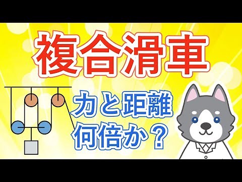 複合滑車（組み合わせ滑車）の仕事計算【中3理科 物理】#19