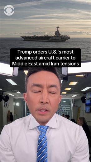 The USS Gerald R. Ford aircraft carrier and its escort ships are expected to head from the Caribbean to the Middle East, three U.S. officials told CBS News, adding a second aircraft carrier to the region as tensions between the U.S. and Iran continue to simmer. CBS News' Ramy Inocencio explains what this could mean. | CBS News