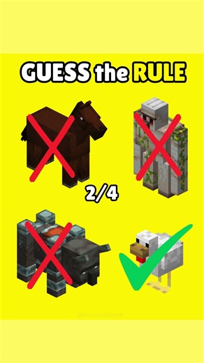 Guess the Minecraft Rule 3! ⛏️#guesstherule #minecraft #riddle