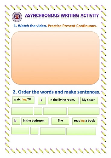 Present continuous practice online worksheet