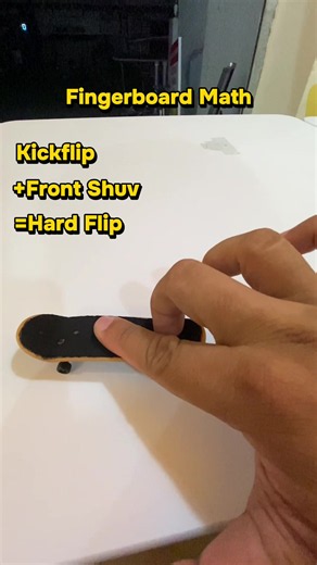 Hardflip Tutorial: Kickflip Front Shuv Fingerboard Math