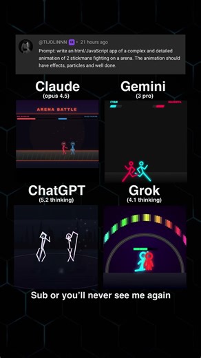 30 AI Coding Battle: Epic Stickman Arena Fight ⚔️🤺