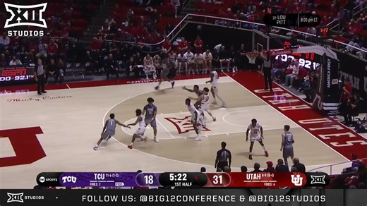 LIGHT THE U 🙌 TCU vs. Utah Highlights 🎬 #Big12MBB | University of Utah Men's Basketball | Big 12 Conference