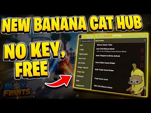[NO KEY] BLOX FRUITS SCRIPT | NEW BANANA CAT HUB | AUTO FARM , HOP SERVER, RACE V4 + Delta Executor