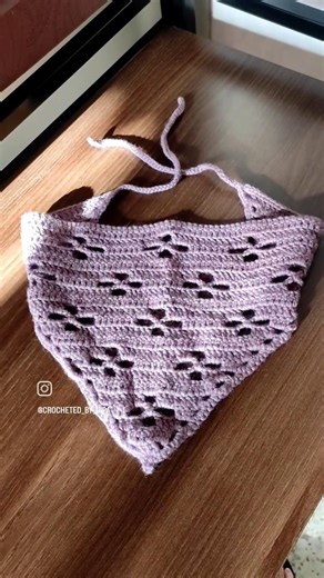 Crochet Bandana scarf #crochet #crochetbandana #crochetlove #giftsforher #ytshorts