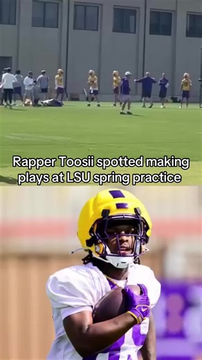LSU wide receiver Nau’Jour Grainger, aka Toosii, is really on the roster making plays in spring practice 😳 (via bootkrewemedia/ig)