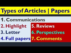 7 Types of Journal Articles Explained | What to Publish as a Researcher