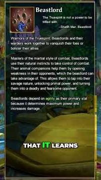 Beastlord Class Guide: What is the Best Solo Class in Everquest 2? #shorts