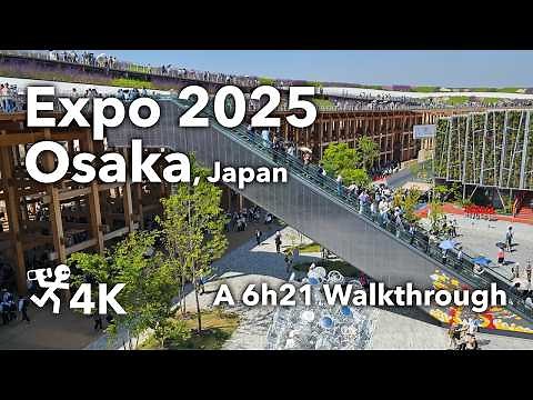 6h Walk Tour of Osaka Expo 2025 (4K)