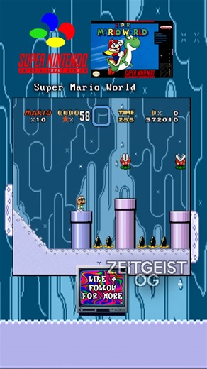 15 reactions | Super Mario World Donut Secret 2 A very Ice level...