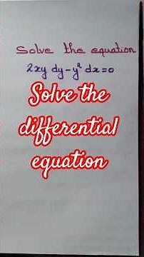 Solve the differential equation