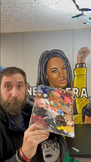 Ep. 52 painting Aaliyah on the wall of legends. R&B icon and timeless legend gone too soon. #rip