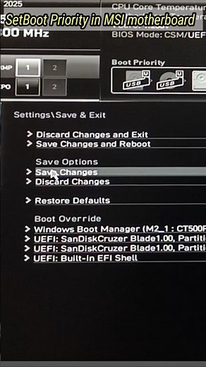 How to Set Boot Priority in MSI Motherboard 🔧 | BIOS Boot Order Guide #MSIMotherboard #BootPriority