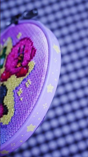 커비 십자수 후프 채색하기💜 Coloring Kirby Cross-stitch Hoop #crossstitchpattern #kirby