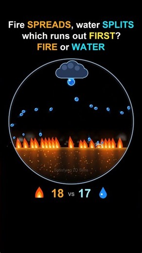 It came down to ONE flame 😱🔥 #simulation #satisfying #shorts