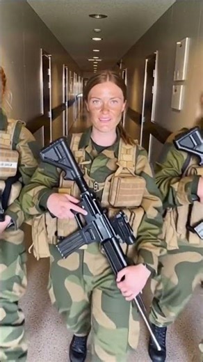 Norwegian women soldiers #norway #shorts