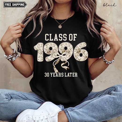 30th Class Reunion Shirt, Class of 1976 1986 1996 Toile De Jouy Group Matching Tshirts With Bow - Etsy UK